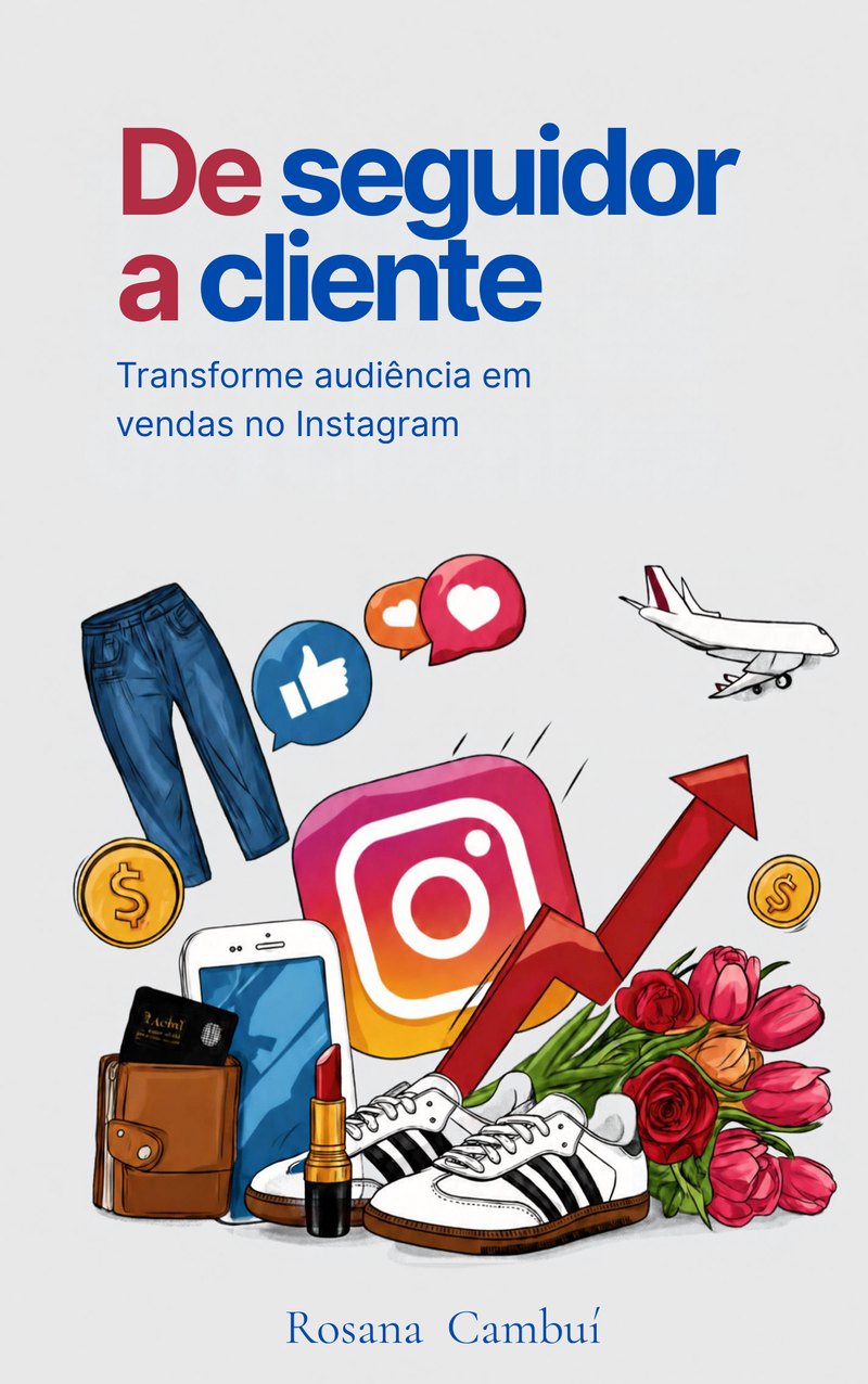 Capa do e-book De Seguidor a Cliente, de Rosana Cambuí